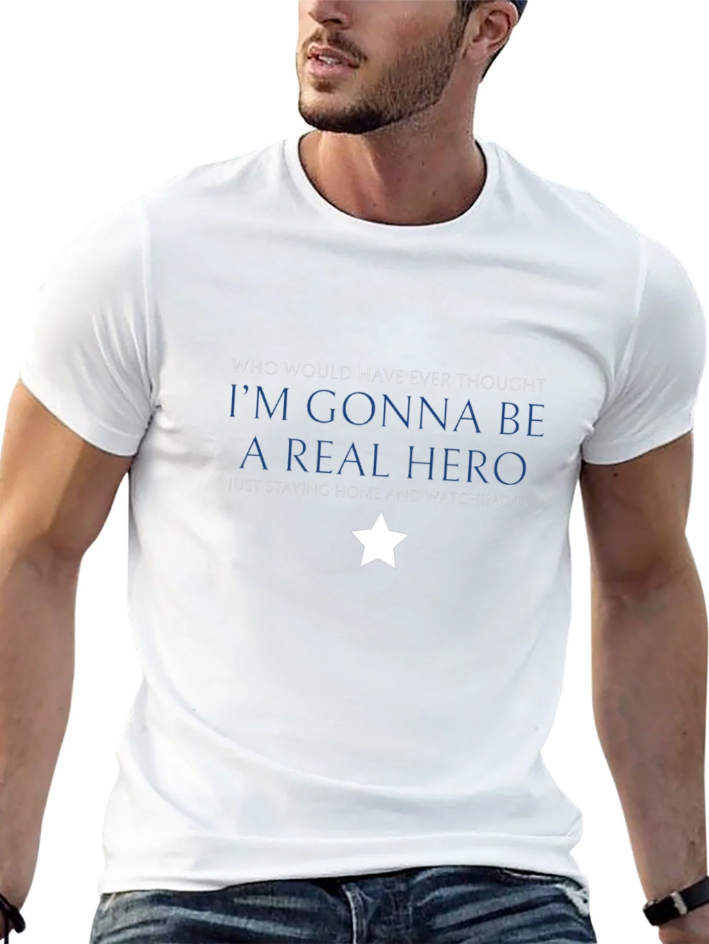 Hero at Home Black T-Shirt: Stay Watch TV product image 11