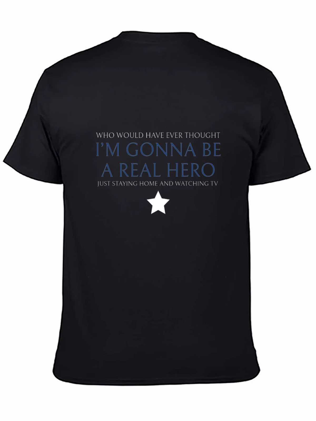 Hero at Home Black T-Shirt: Stay Watch TV product image 4