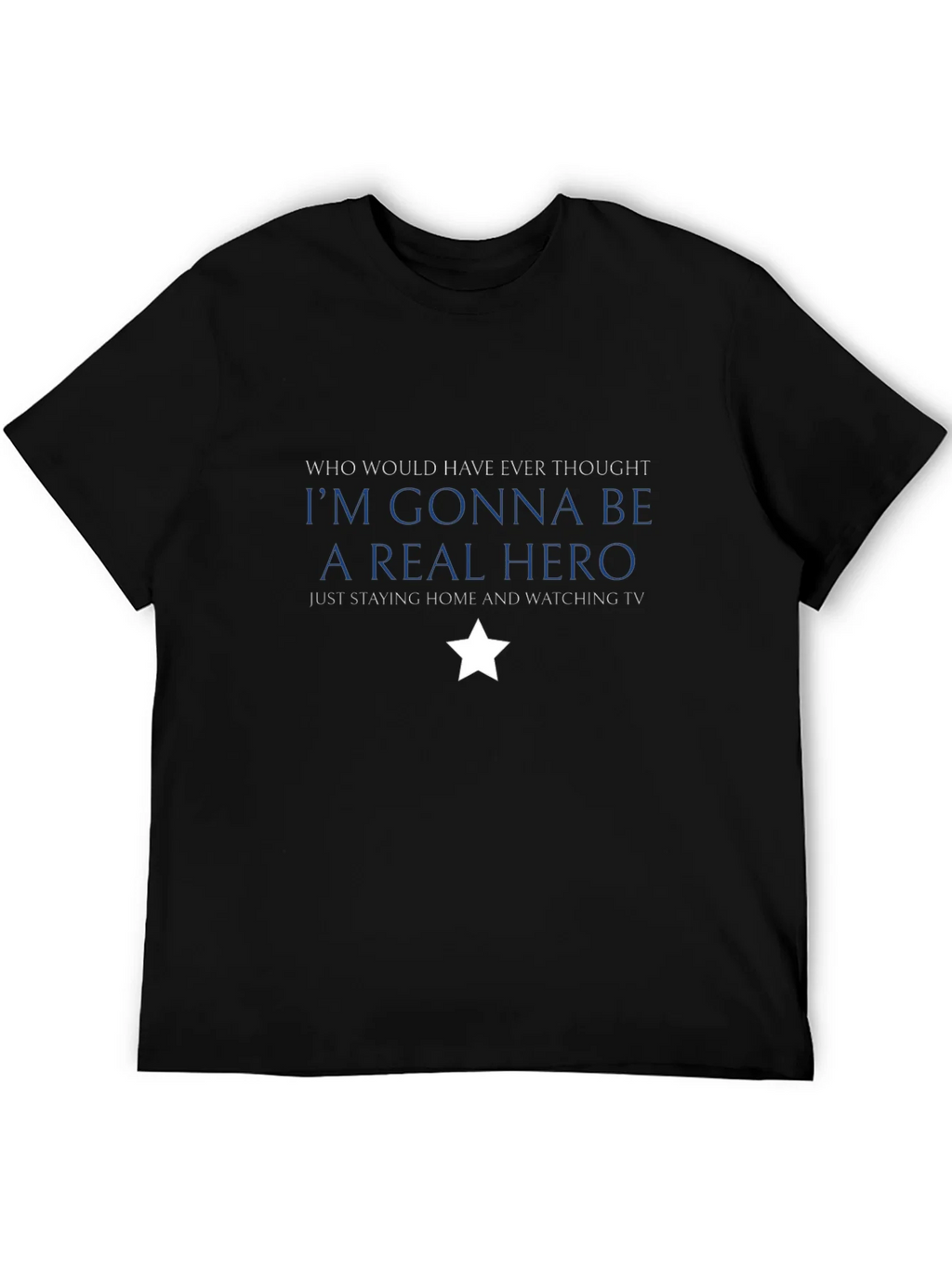 Hero at Home Black T-Shirt: Stay Watch TV product image 5