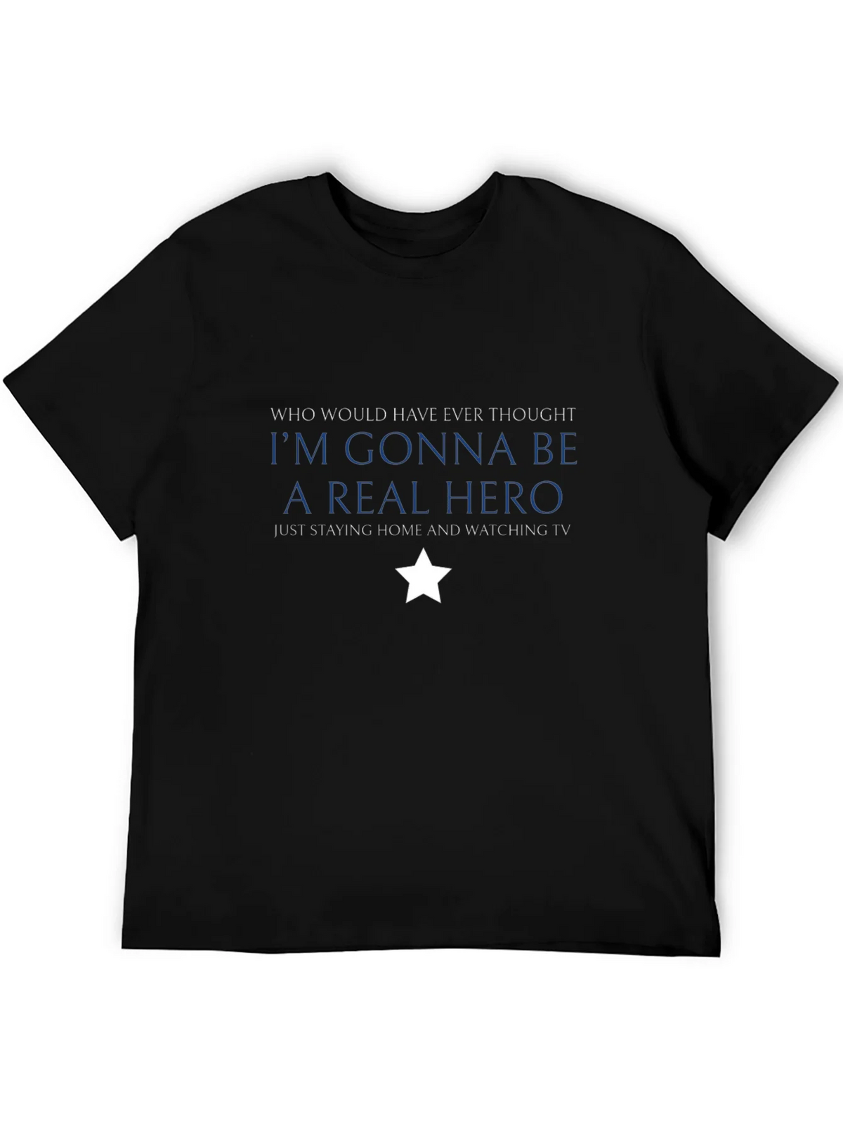 Hero at Home Black T-Shirt: Stay Watch TV product image 5