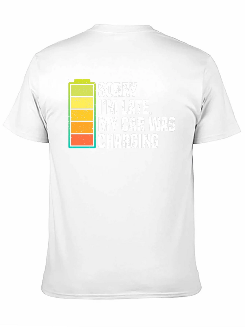 Sorry Im Late Electric Car Charging Graphic Tee product image 10