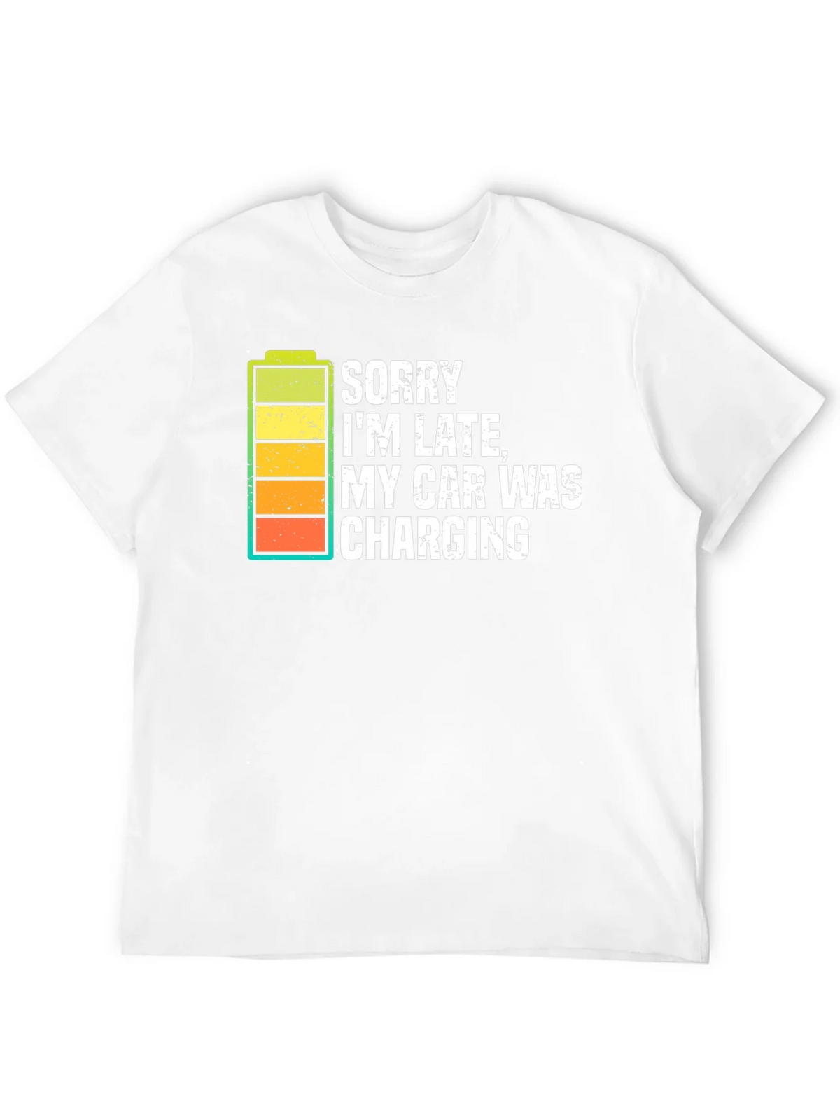 Sorry Im Late Electric Car Charging Graphic Tee product image 11