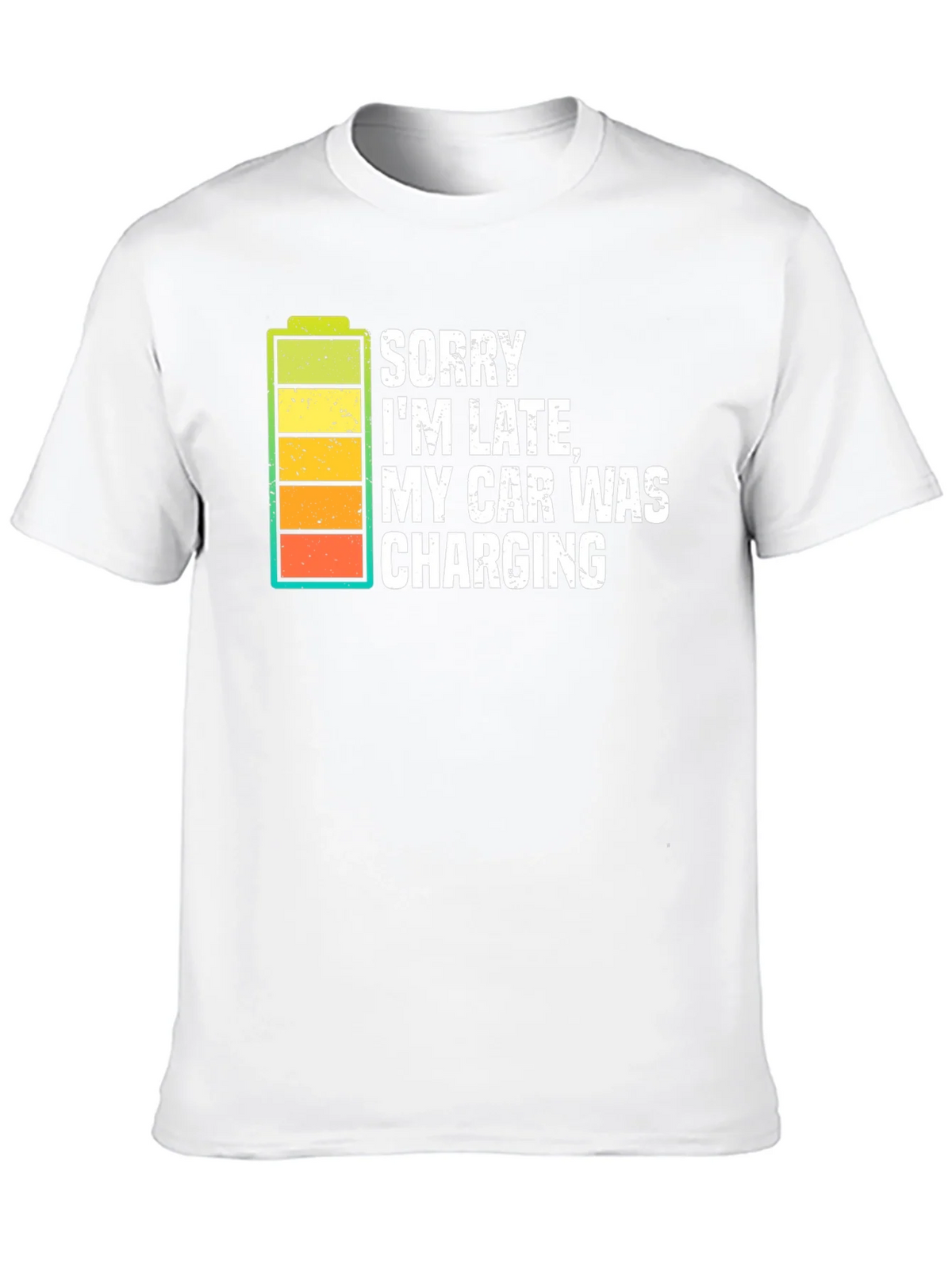 Sorry Im Late Electric Car Charging Graphic Tee product image 9