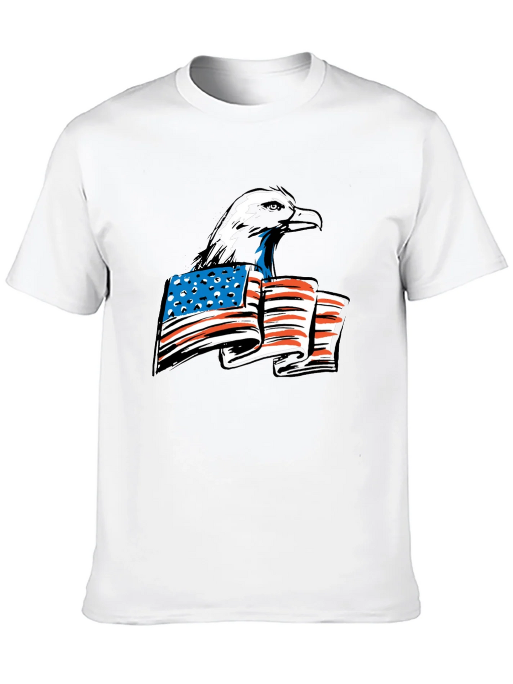 Bald Eagle American Flag Graphic Tee product image 3