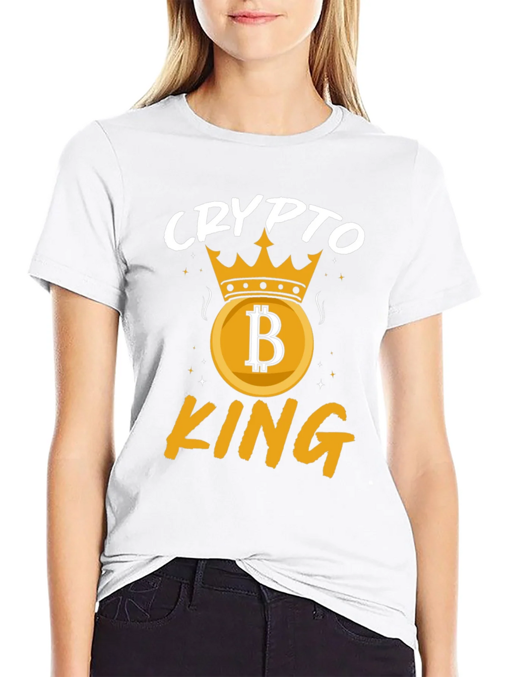 Crypto King Graphic T-Shirt - Bitcoin Crown product image 7