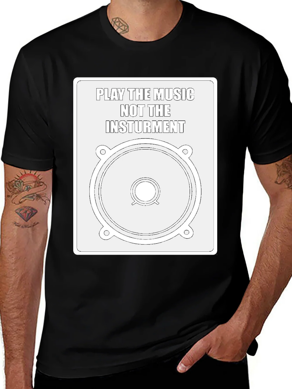 Music Speaker Graphic Tee - Play the product image 1