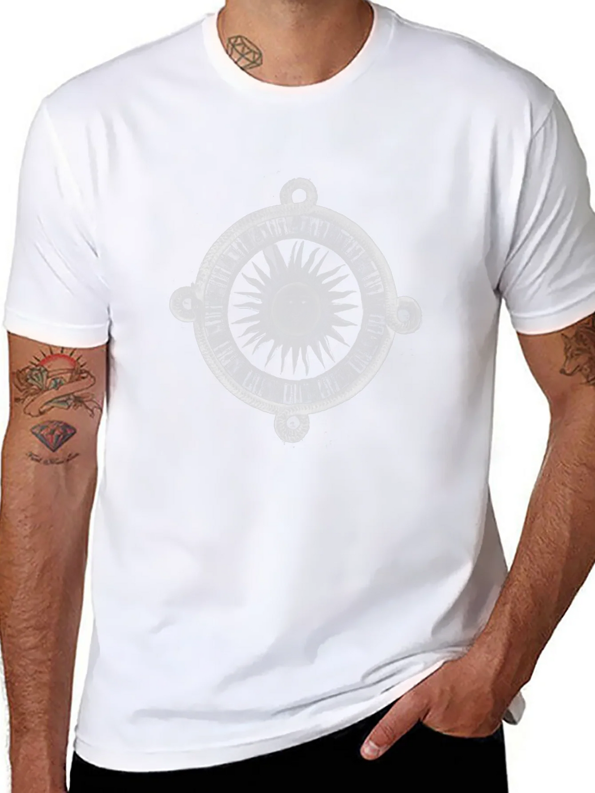 Celestial Sun Serpent Graphic Tee - Black product image 7