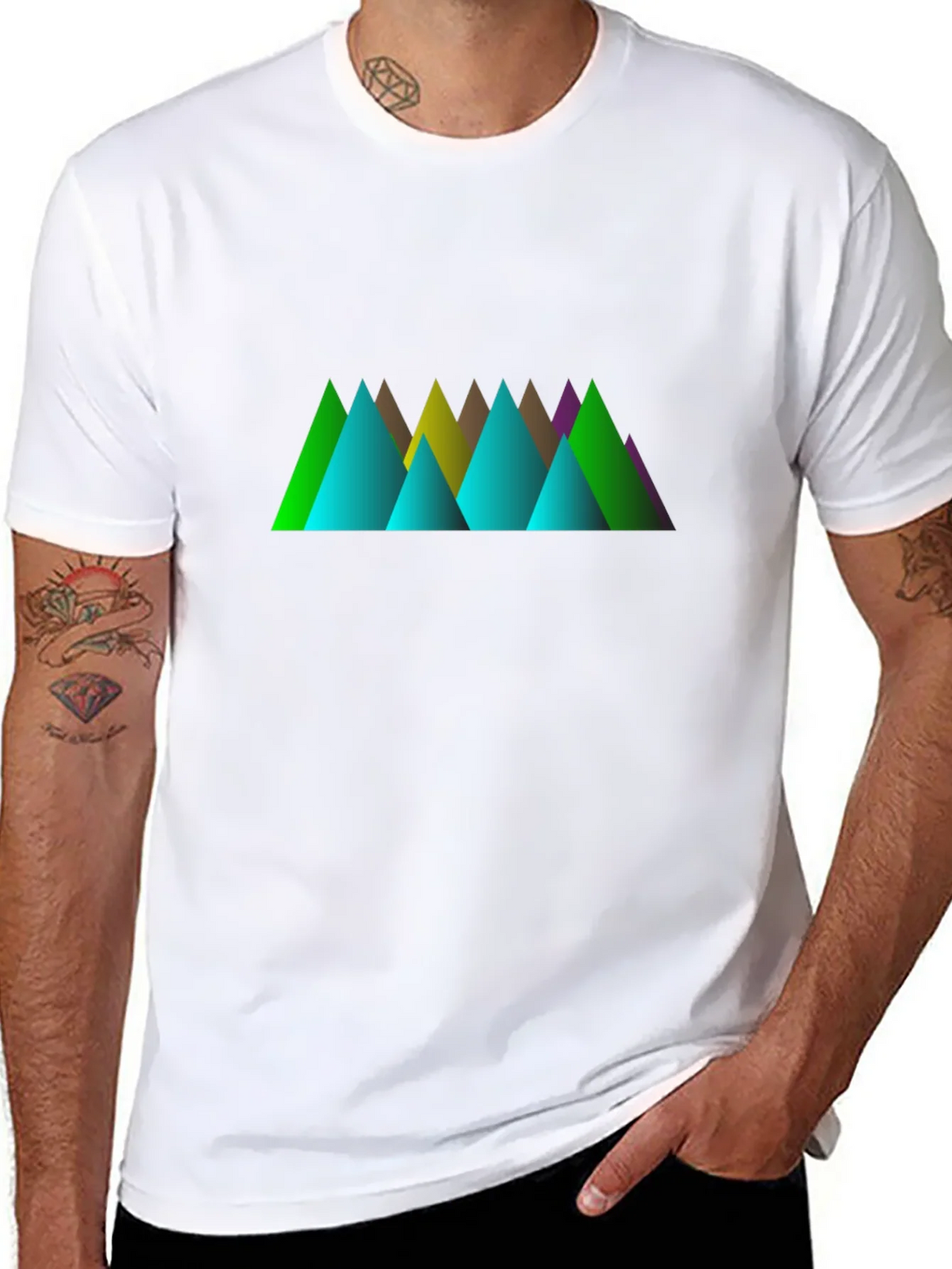 Geometric Mountain Peak T-Shirt product image 7