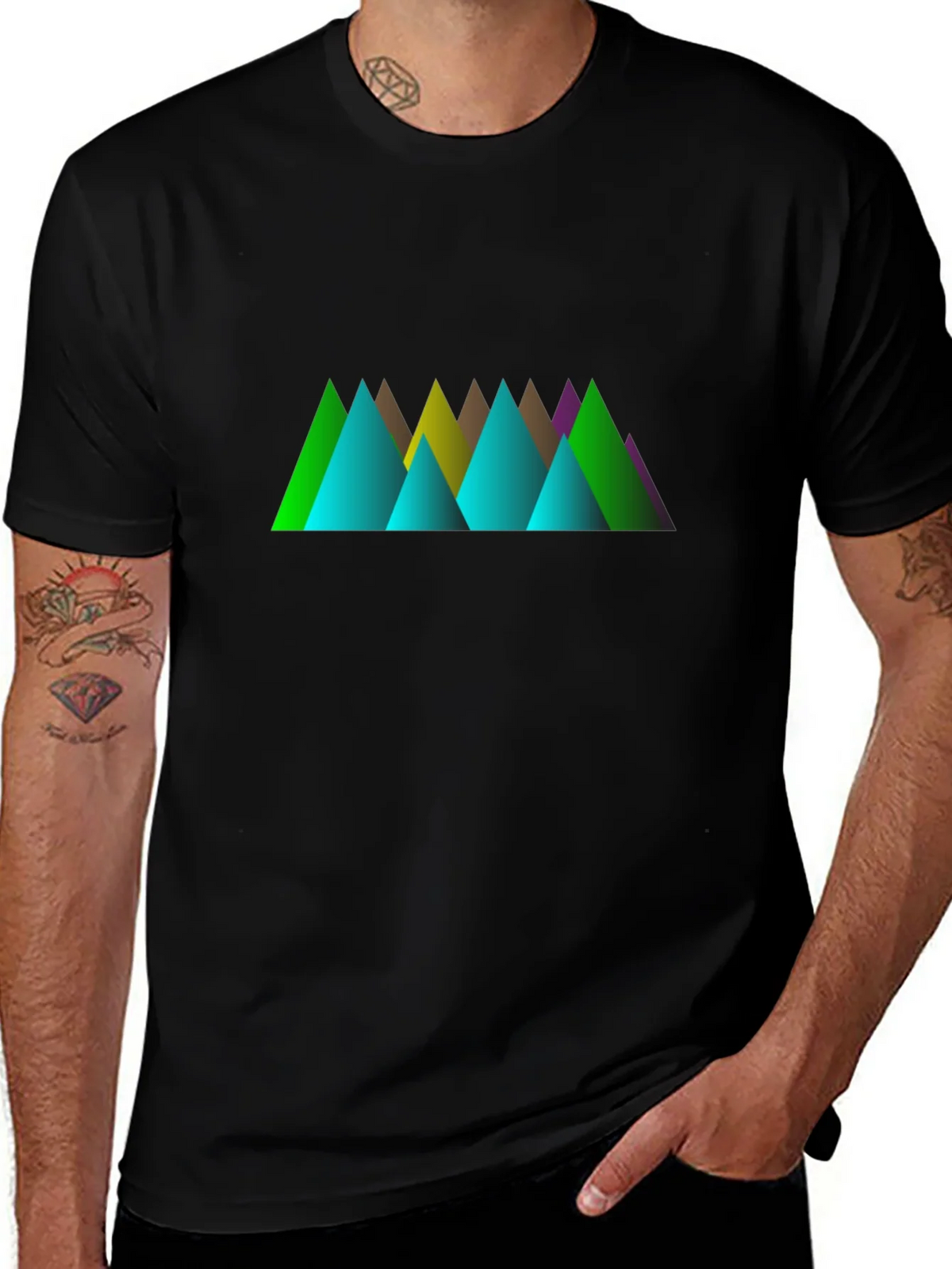 Geometric Mountain Peak T-Shirt product image 1