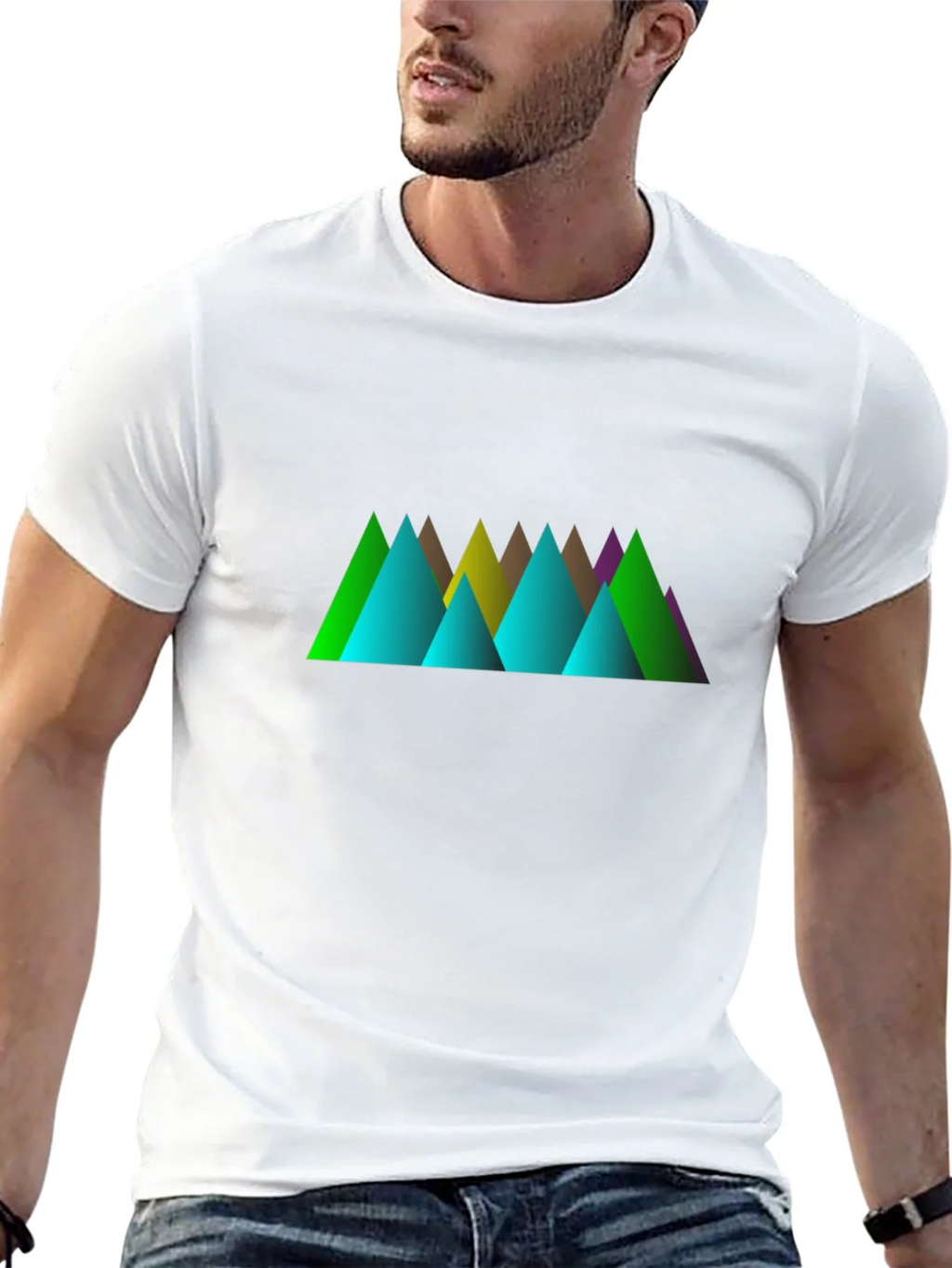 Geometric Mountain Peak T-Shirt product image 11