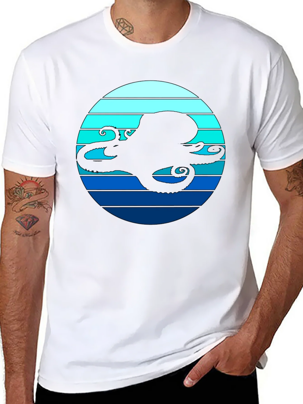Octopus Silhouette T-Shirt - Nautical Style product image 7