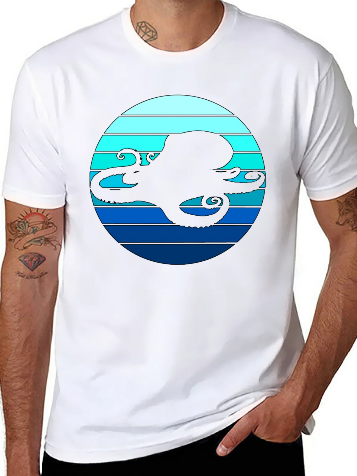 Octopus Silhouette T-Shirt - Nautical Style product image 7