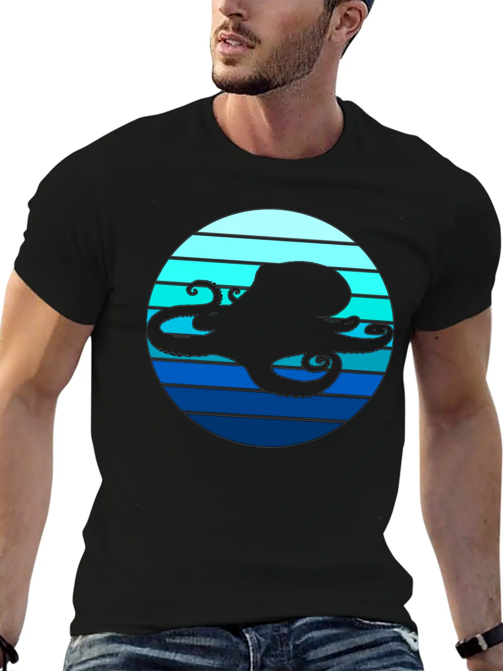 Octopus Silhouette T-Shirt - Nautical Style product image 6
