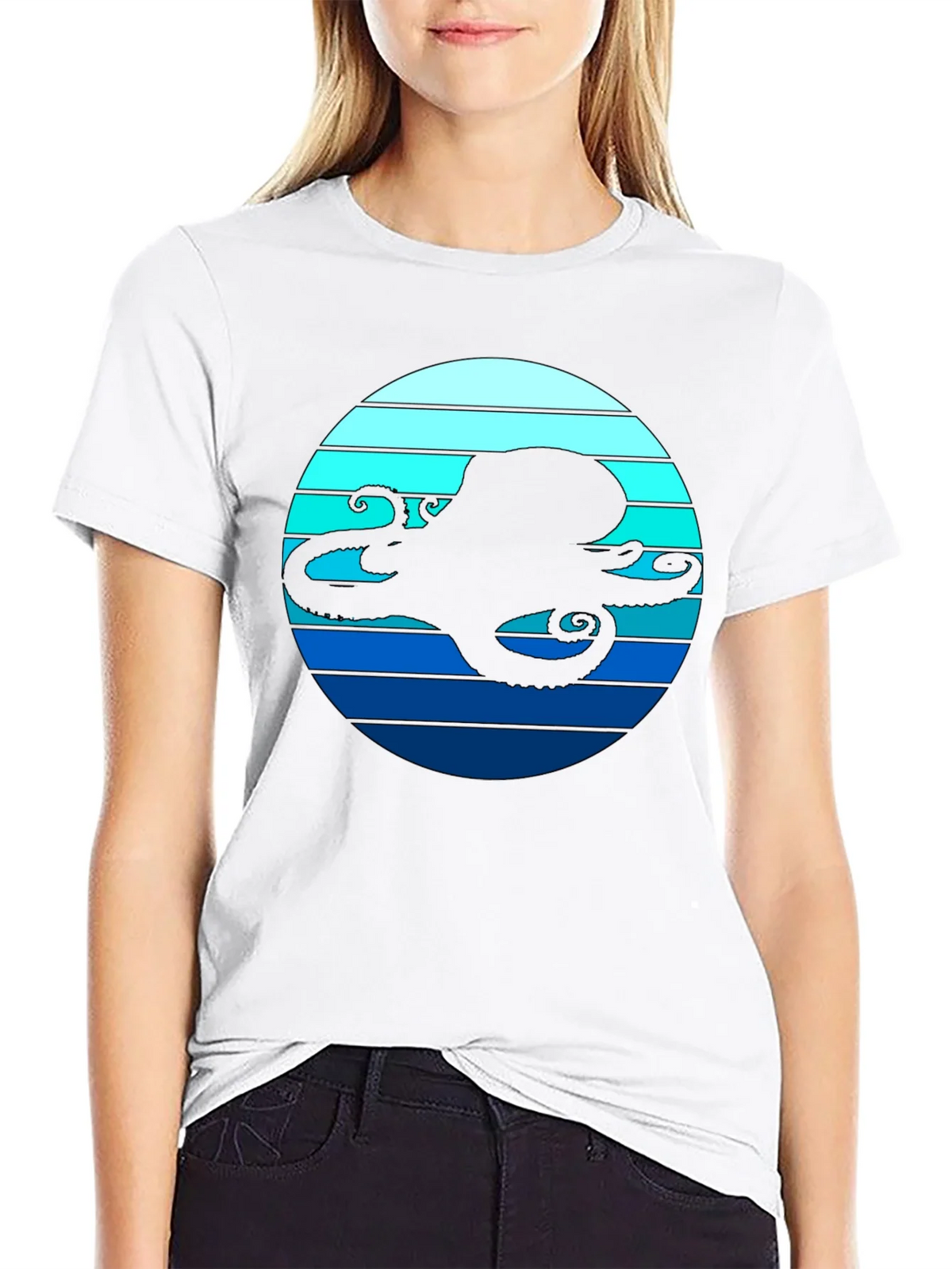 Octopus Silhouette T-Shirt - Nautical Style product image 8