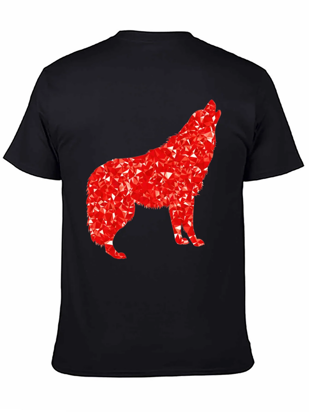 Geometric Wolf Graphic Tee - Black product image 4