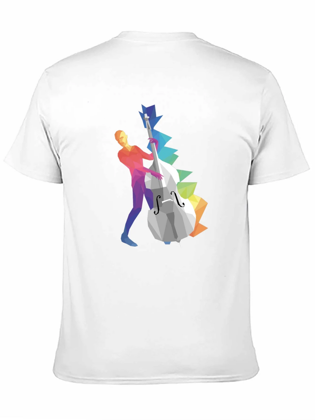 Musical T-Shirt: Geometric Bass Player Design product image 10