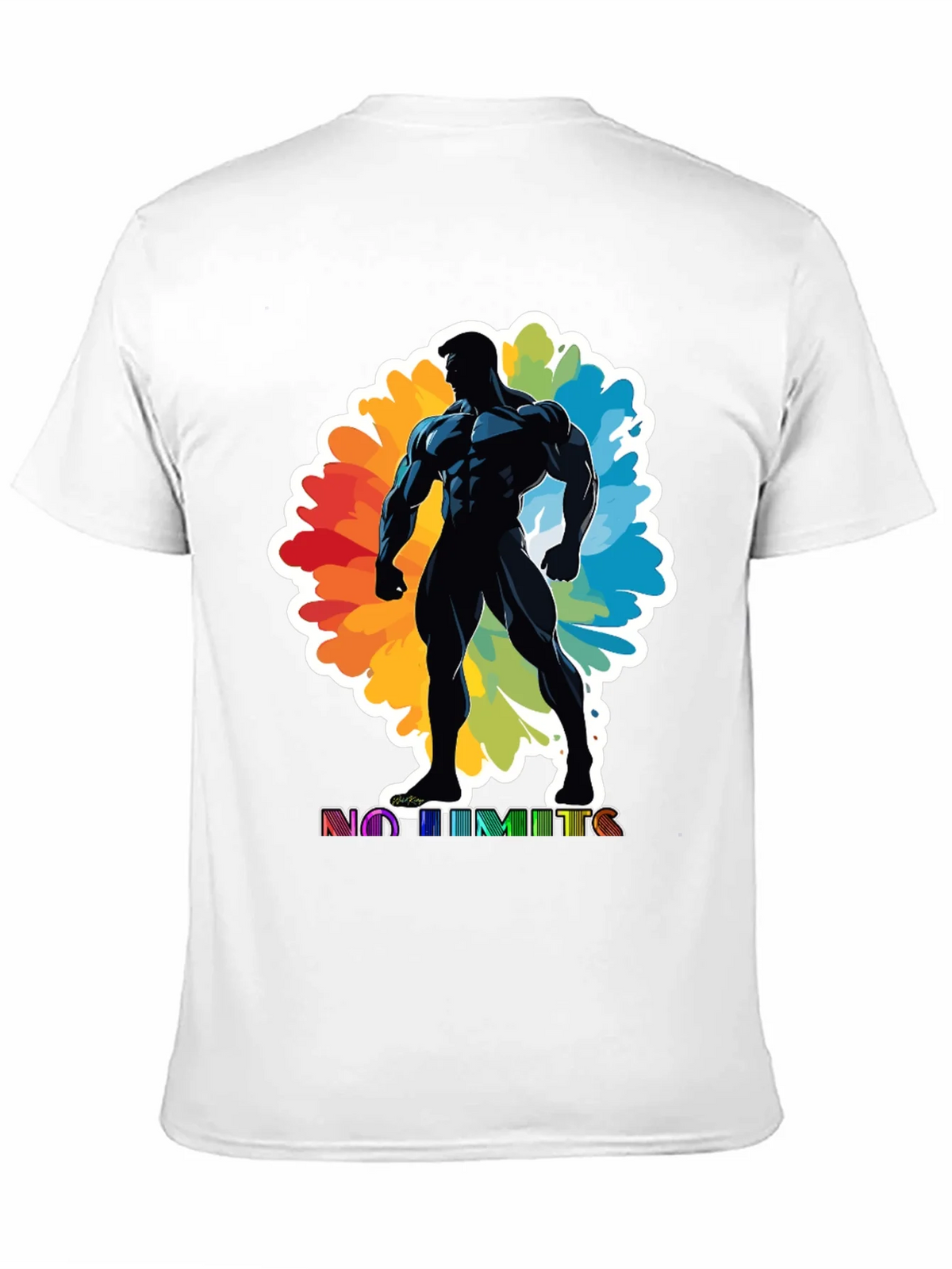 No Limits Graphic Tee: Black Muscle Man Design product image 10