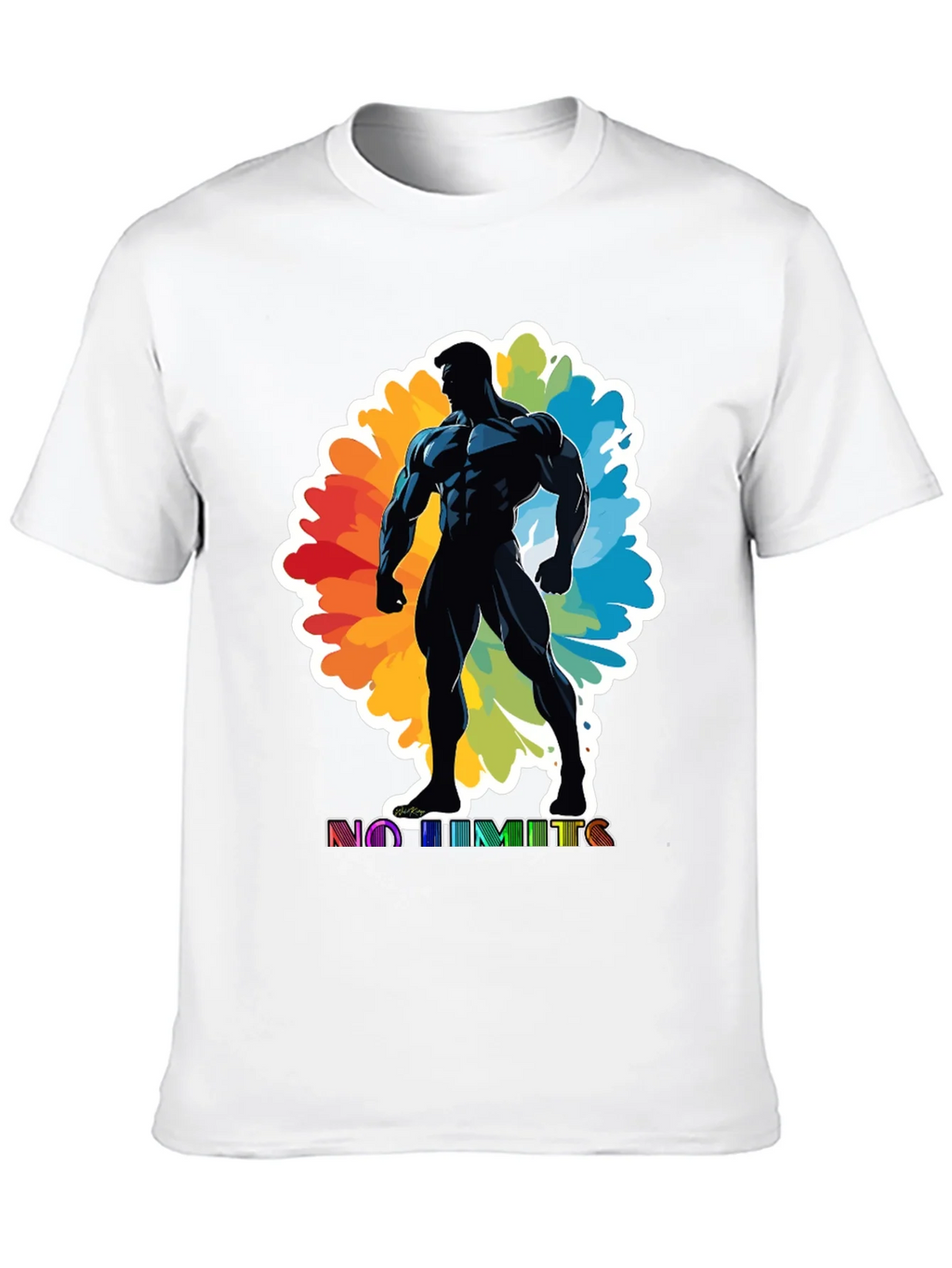 No Limits Graphic Tee: Black Muscle Man Design product image 9