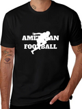American Football Graphic T-Shirt - Black product image 1