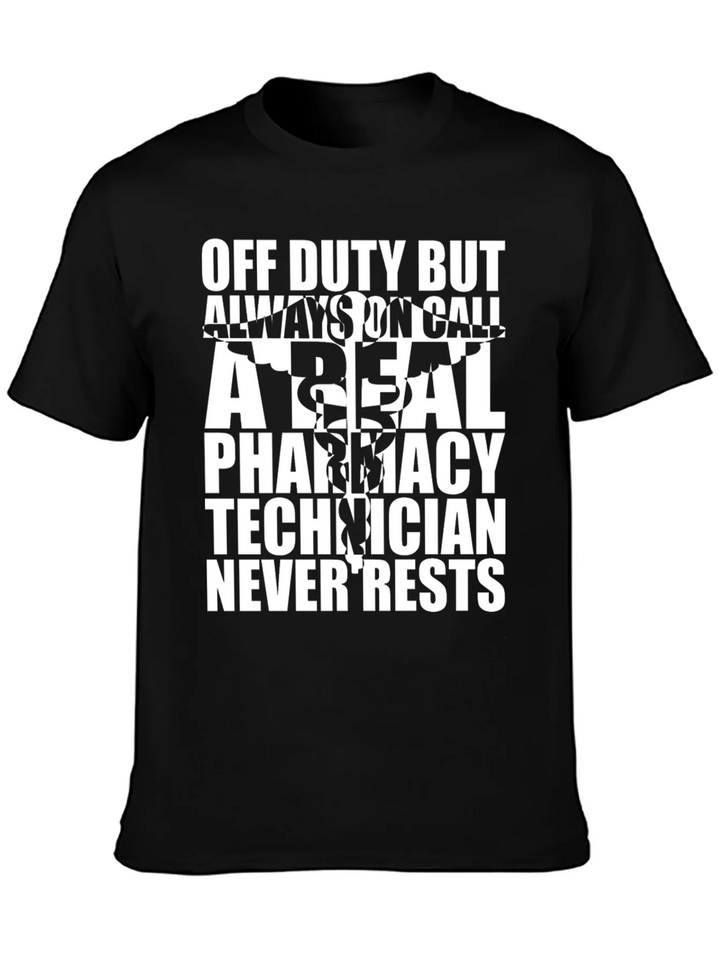Pharmacy Tech Always On Call Black T-Shirt product image 3