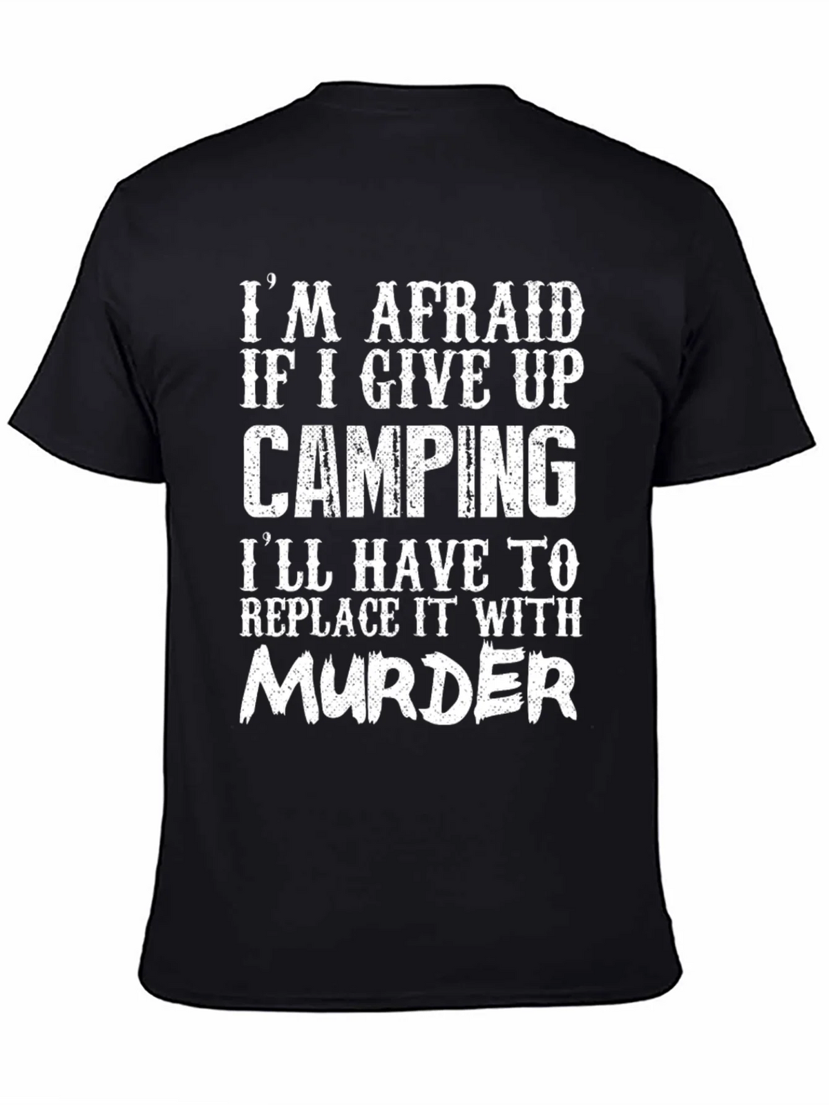 Camping & Murder Graphic Tee - Funny Slogan T-Shirt product image 2
