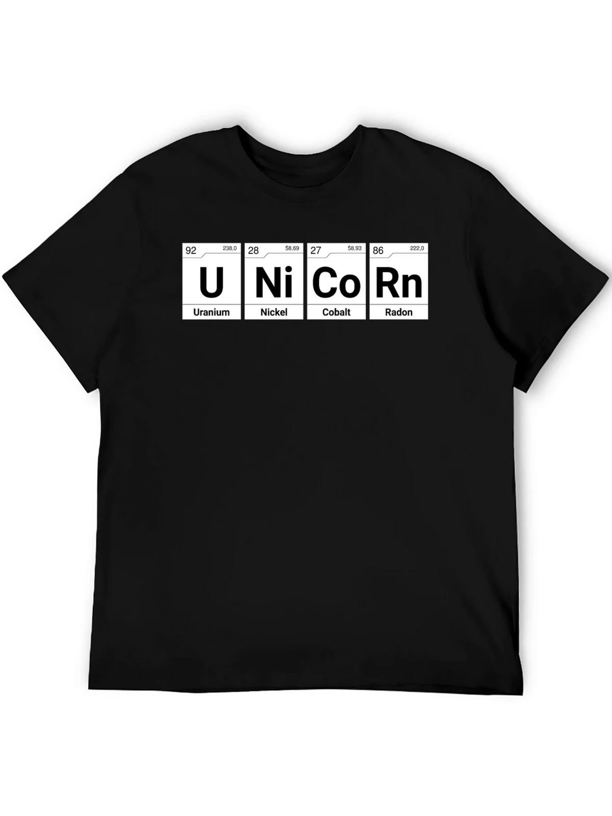 Unicorn T-Shirt - Chemistry Pun - Mens Black Tee product image 5