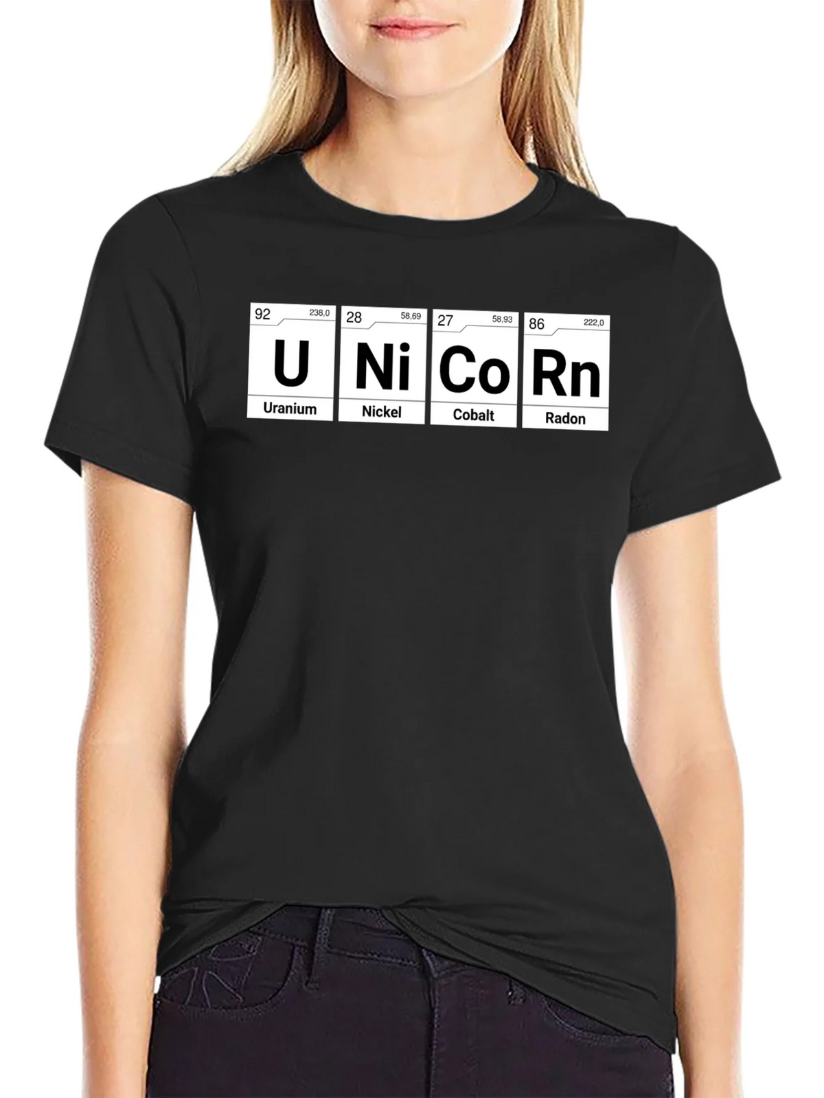 Unicorn T-Shirt - Chemistry Pun - Mens Black Tee product image 2