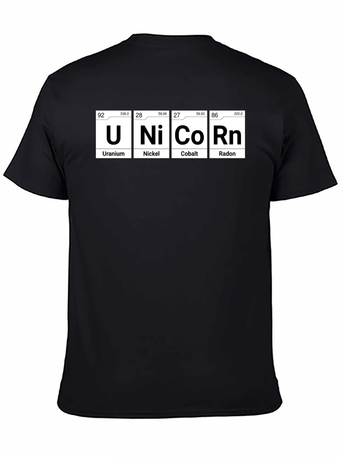 Unicorn T-Shirt - Chemistry Pun - Mens Black Tee product image 4