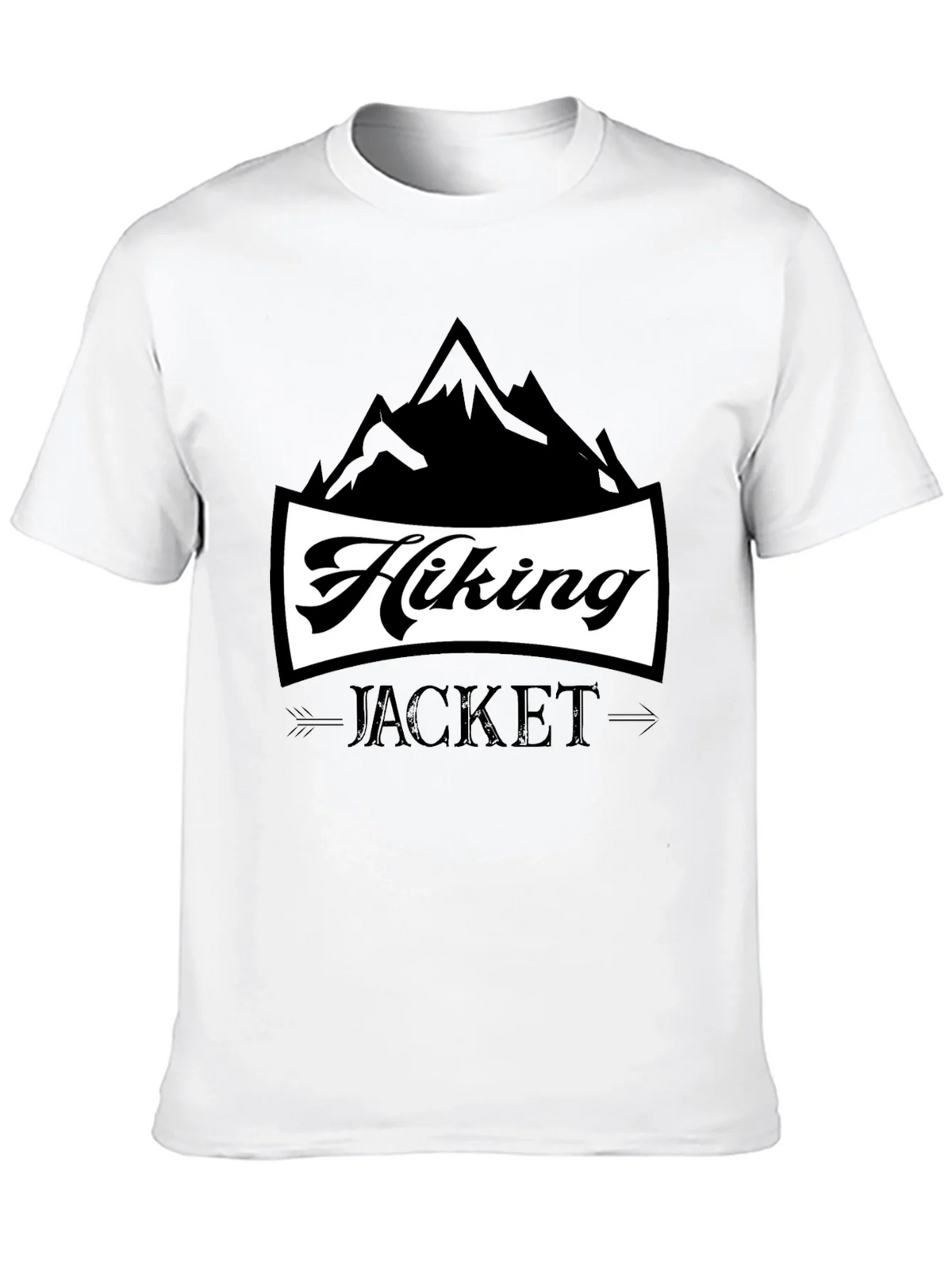 Hiking Jacket Graphic T-Shirt | Black Casual Tee product image 9