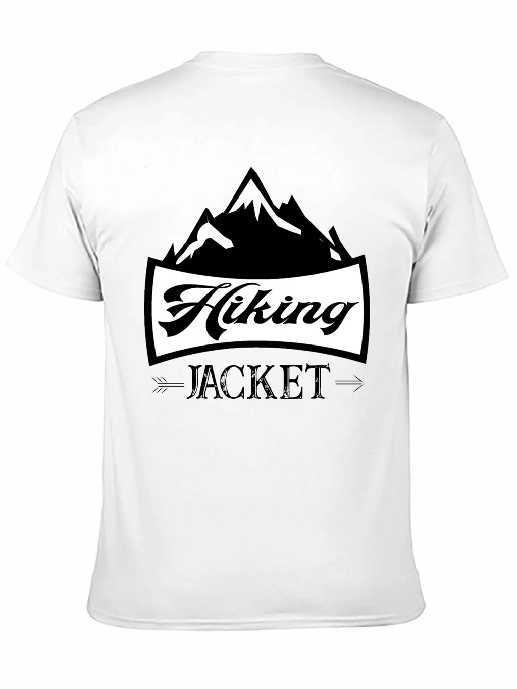 Hiking Jacket Graphic T-Shirt | Black Casual Tee product image 10