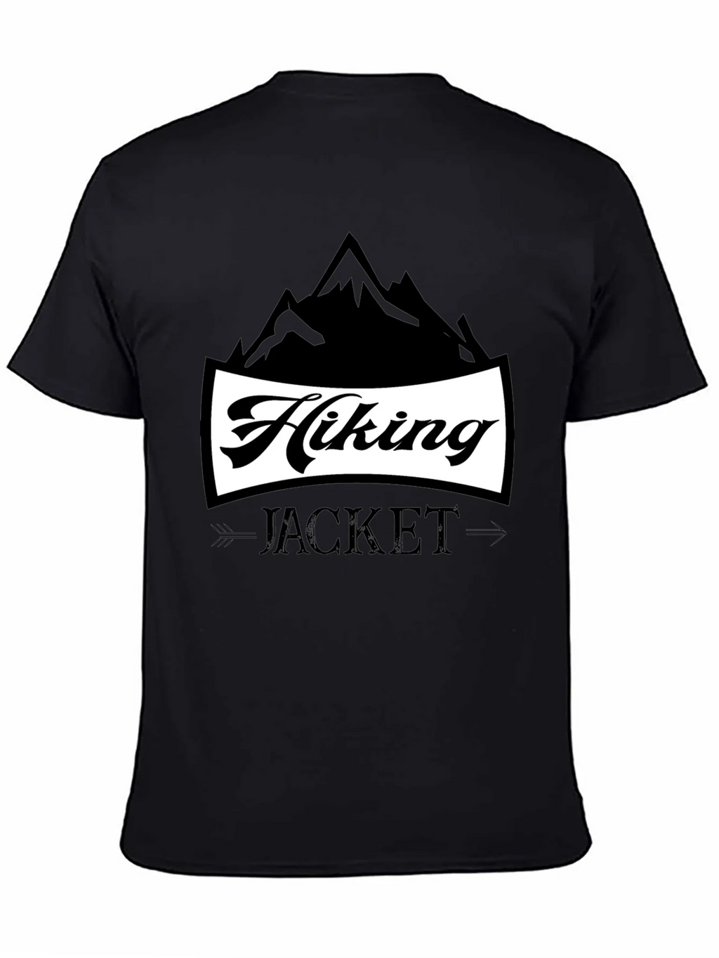 Hiking Jacket Graphic T-Shirt | Black Casual Tee product image 4
