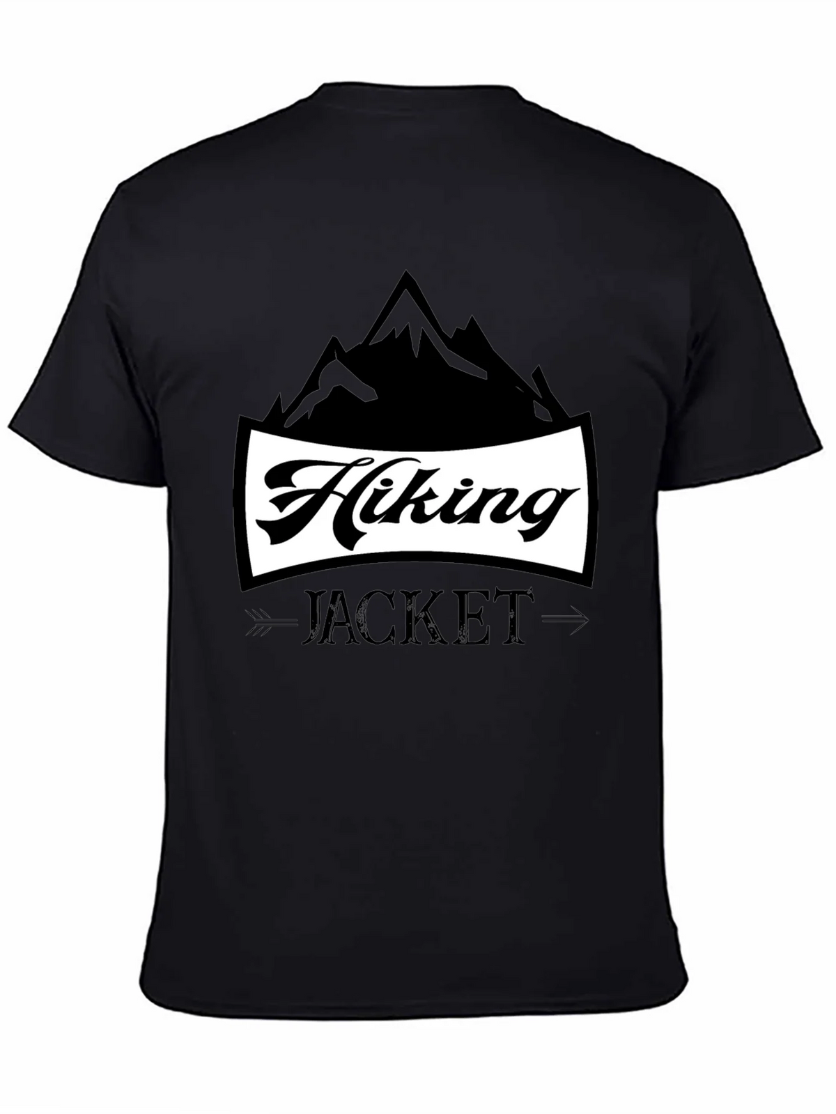 Hiking Jacket Graphic T-Shirt | Black Casual Tee product image 4