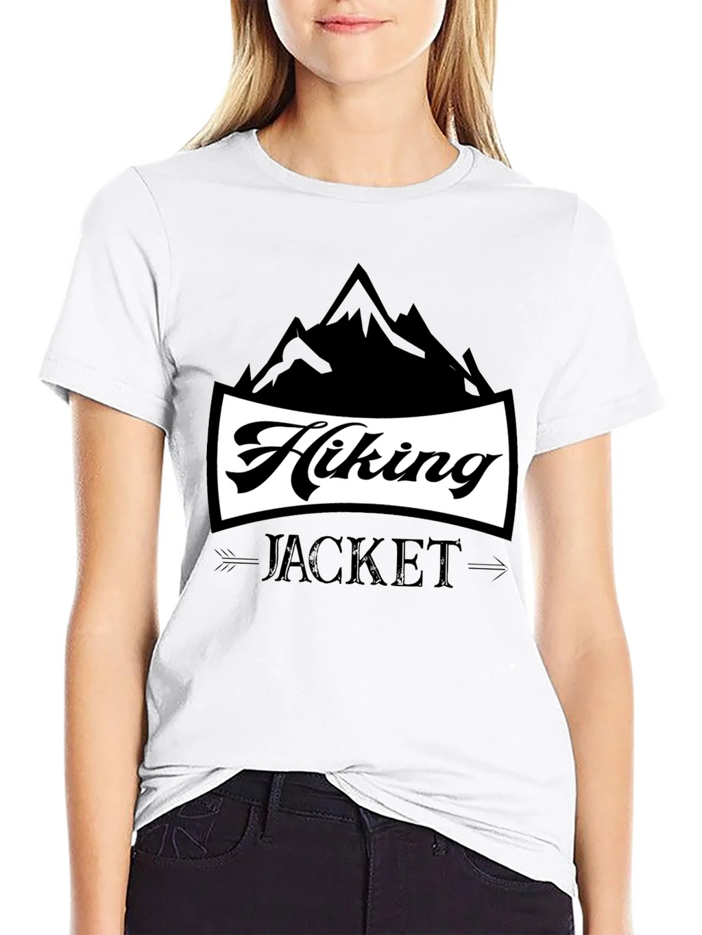 Hiking Jacket Graphic T-Shirt | Black Casual Tee product image 8