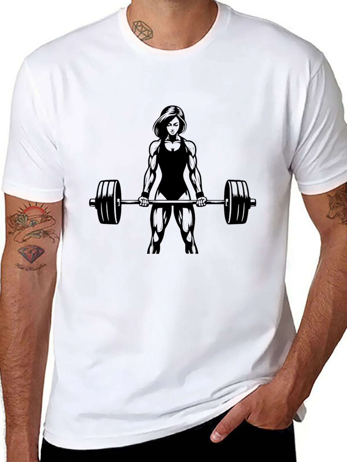 Weightlifting Womans Black T-Shirt product image 7