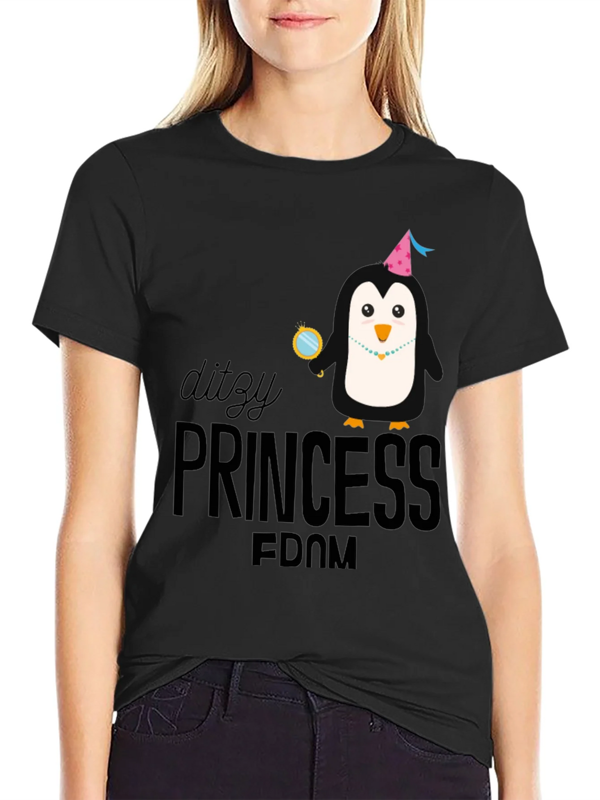 Dizzy Princess Penguin Graphic Tee product image 1