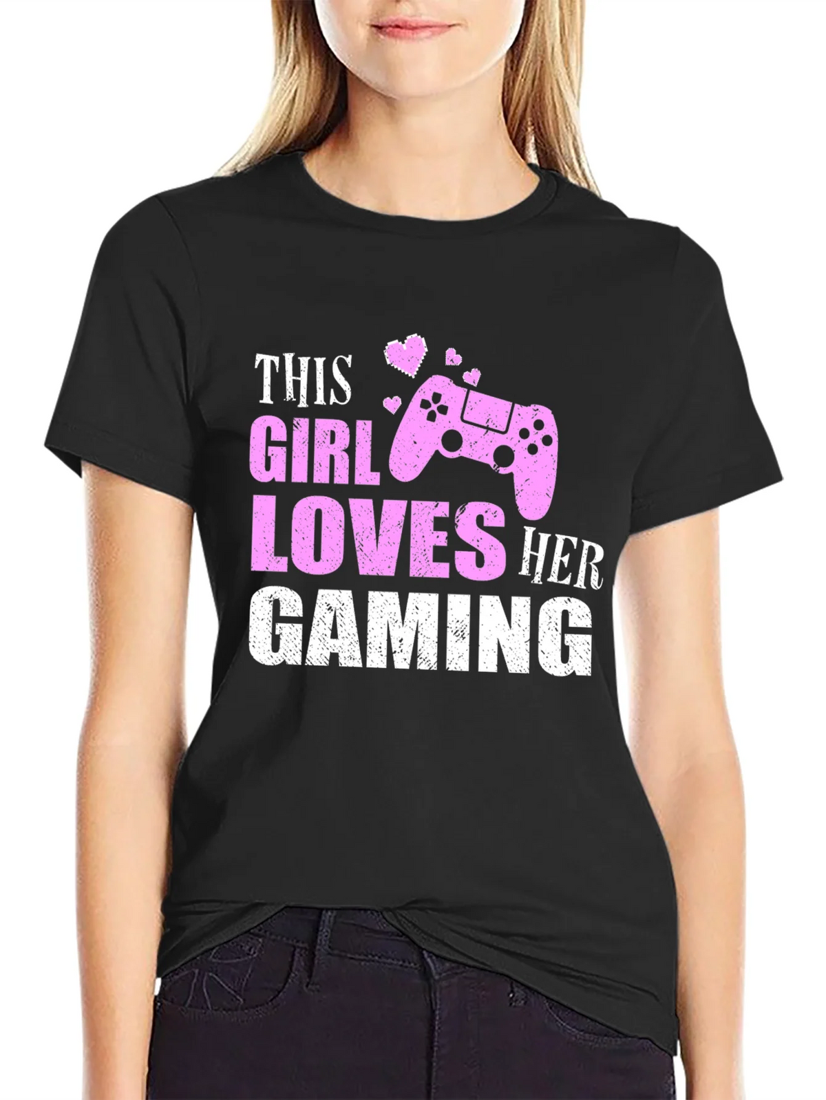 Gaming Girl T-Shirt - Black product image 2