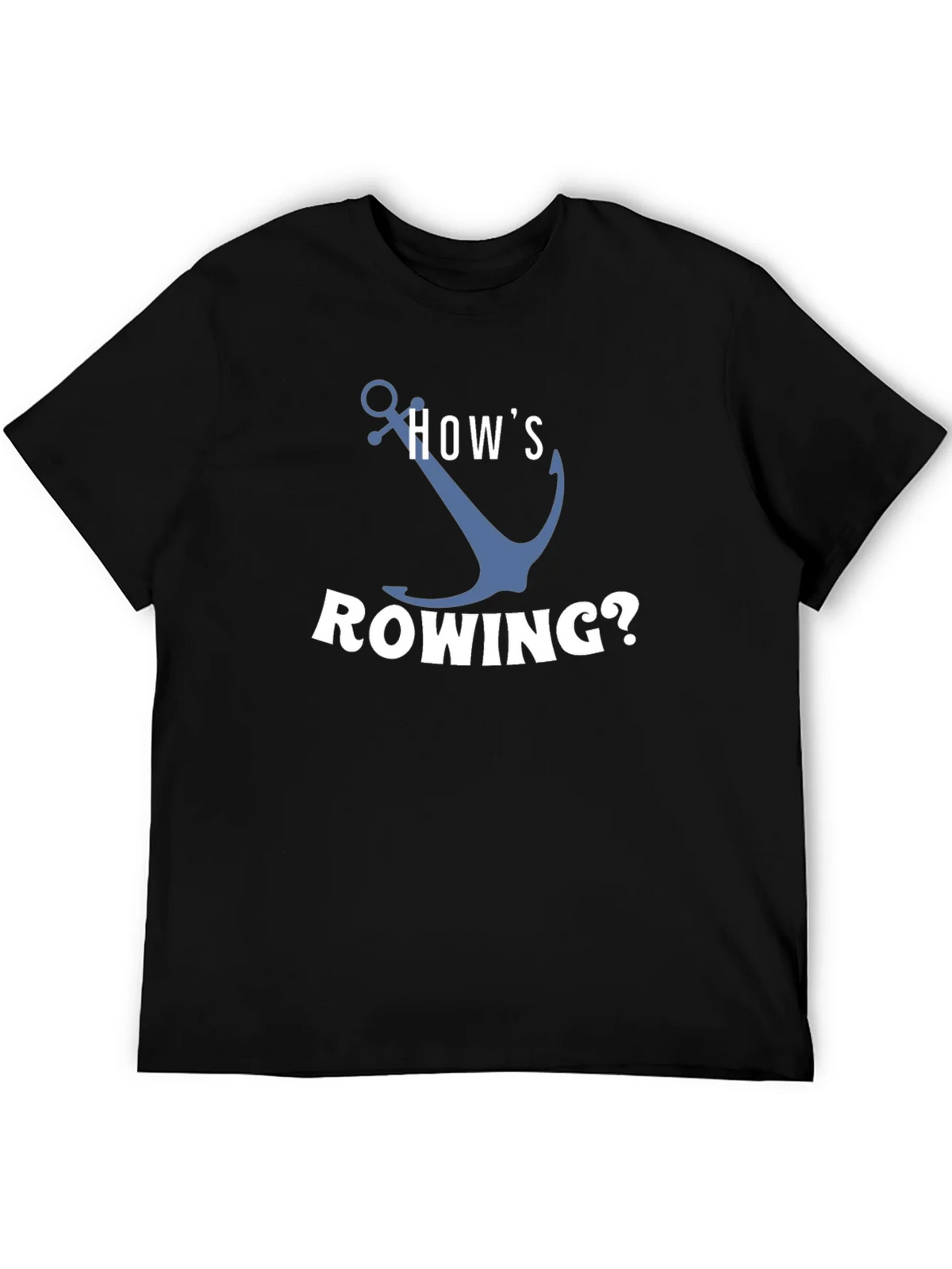 Hows Rowing? Black Graphic T-Shirt product image 5