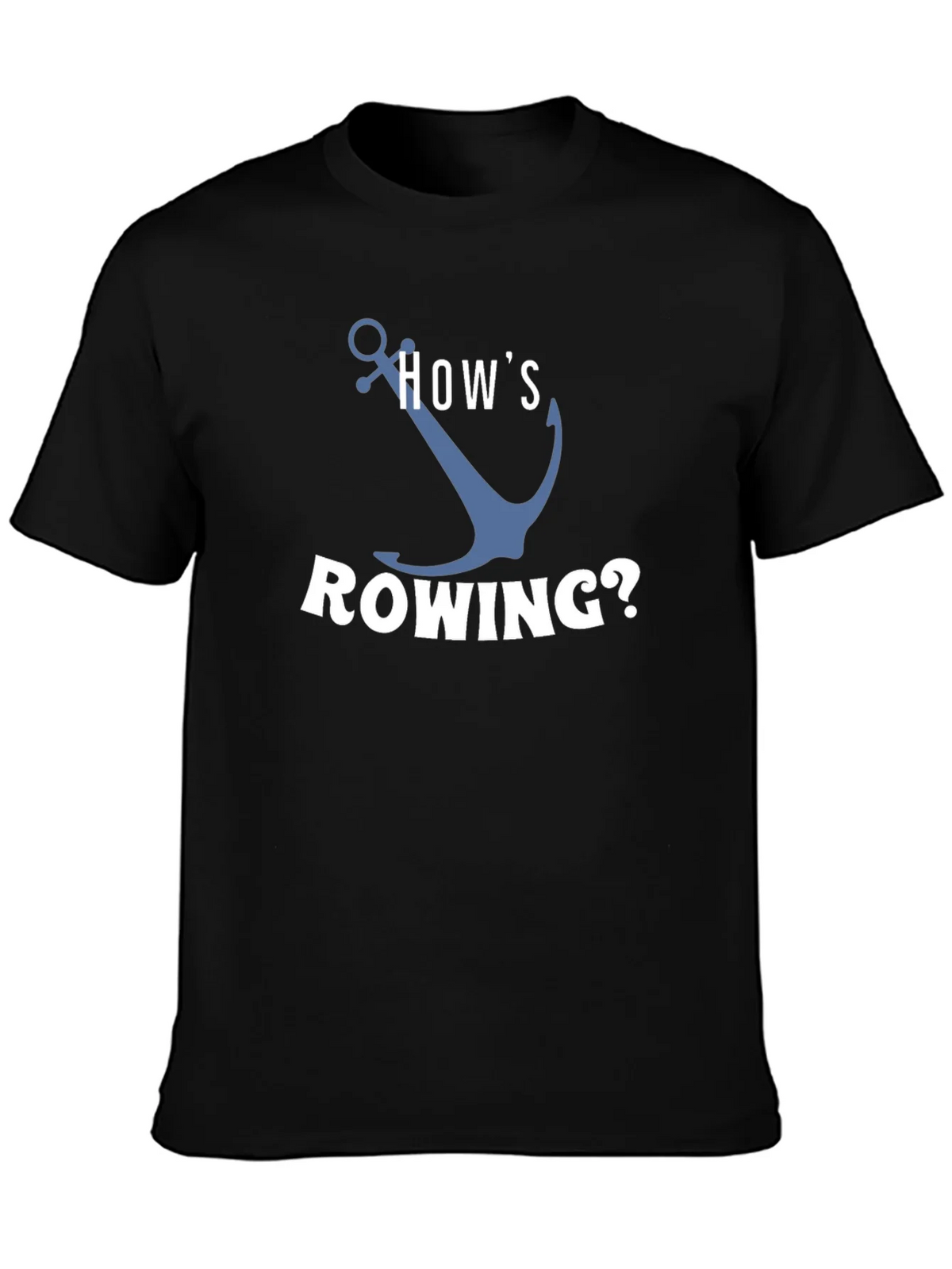 Hows Rowing? Black Graphic T-Shirt product image 3