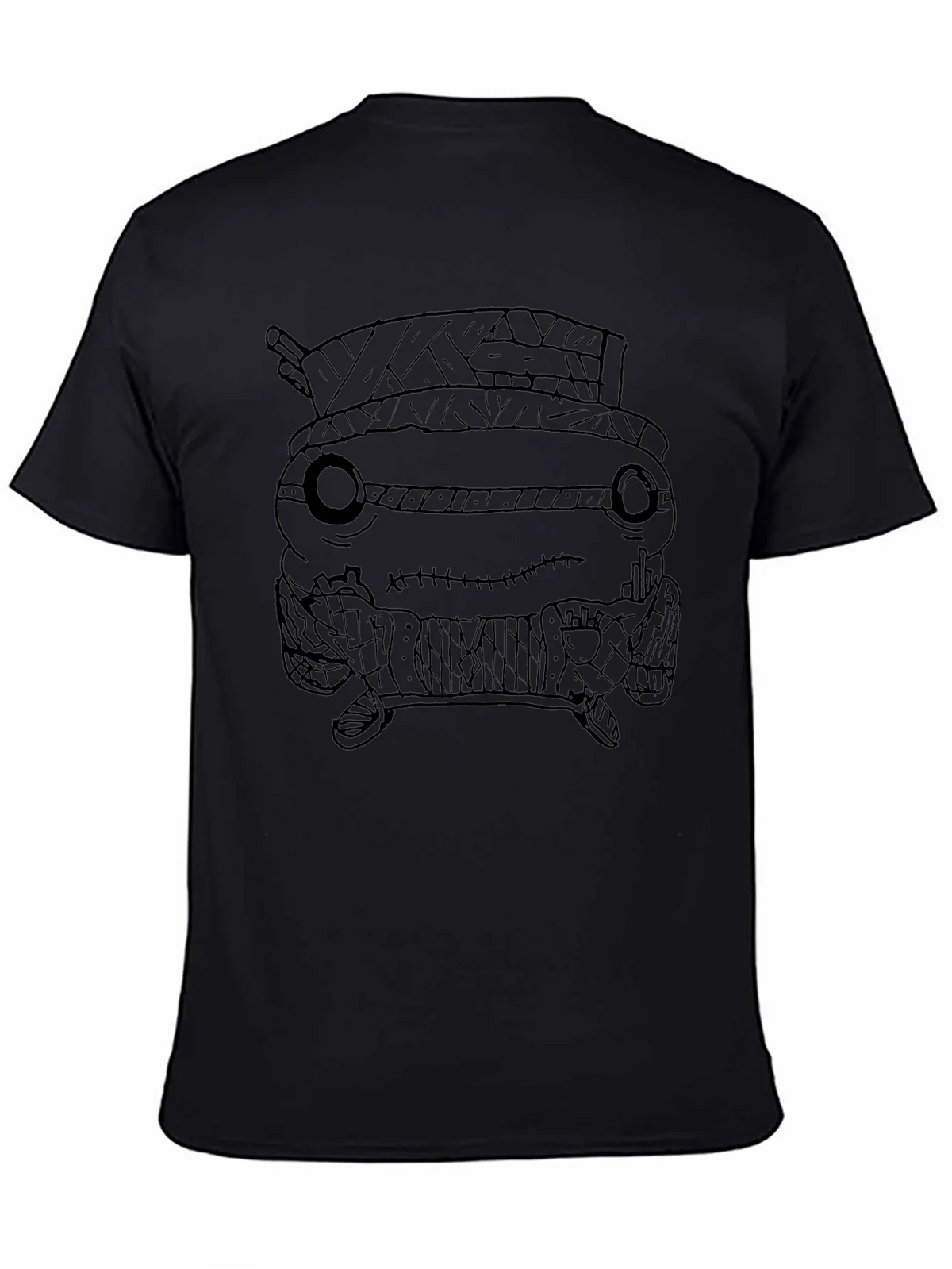 Unique Black T-Shirt with Graphic Print Design product image 4