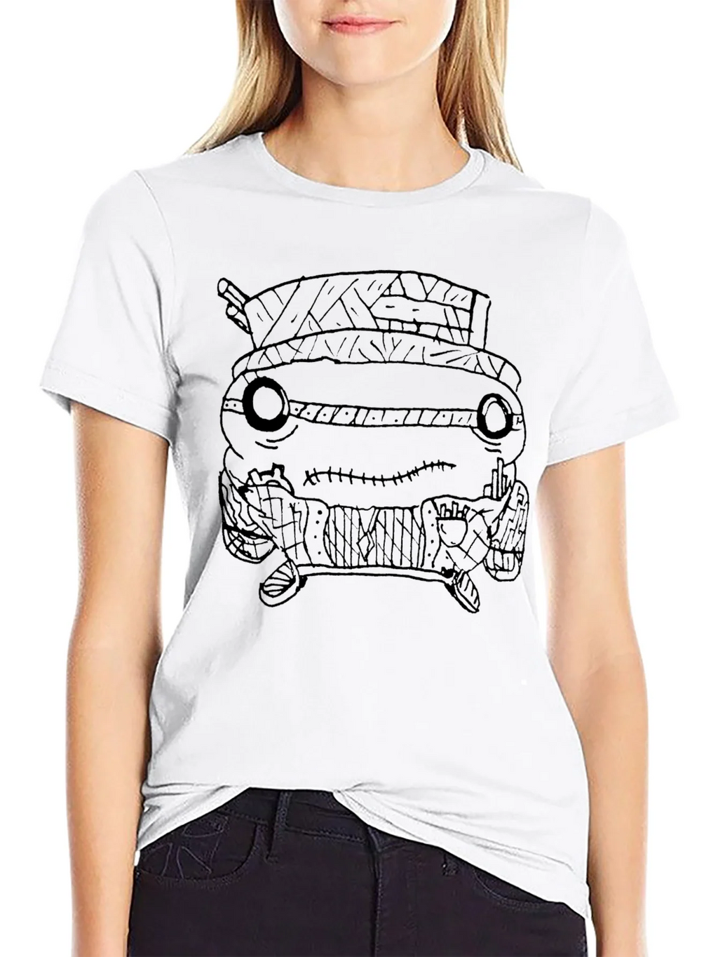 Unique Black T-Shirt with Graphic Print Design product image 7