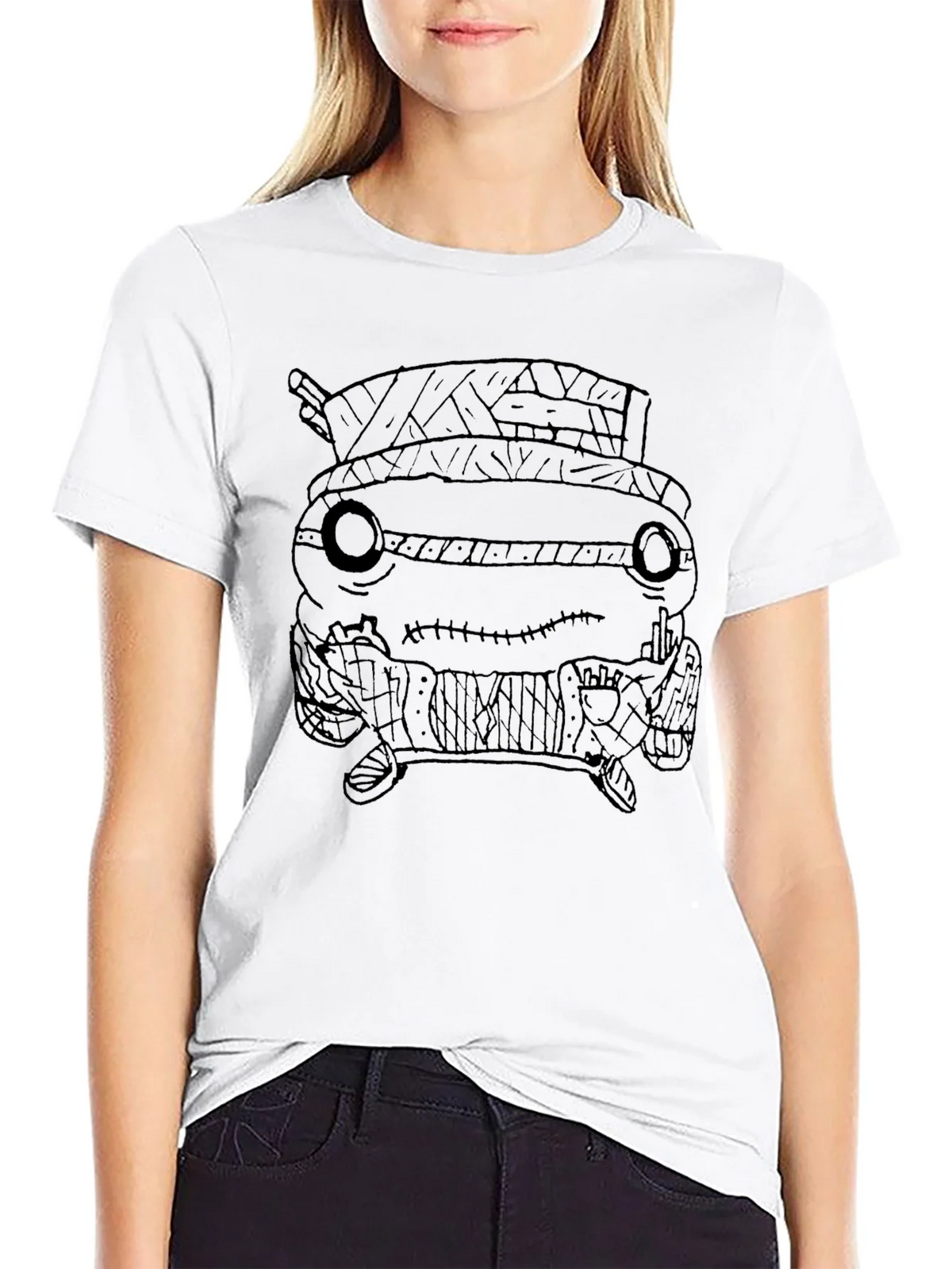 Unique Black T-Shirt with Graphic Print Design product image 7