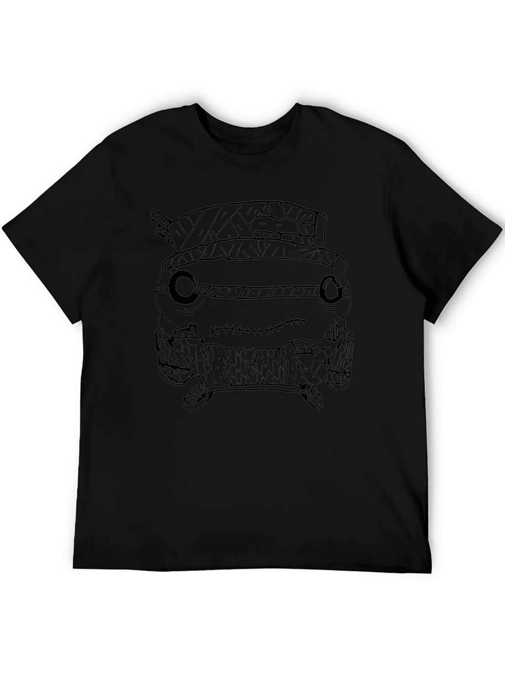Unique Black T-Shirt with Graphic Print Design product image 5