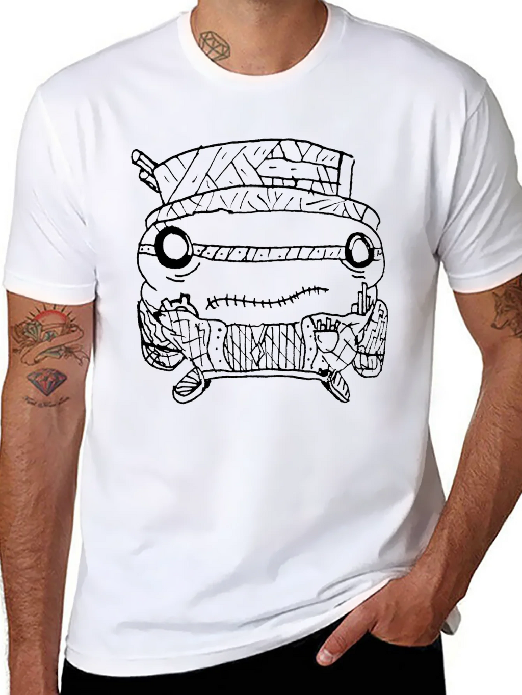 Unique Black T-Shirt with Graphic Print Design product image 6