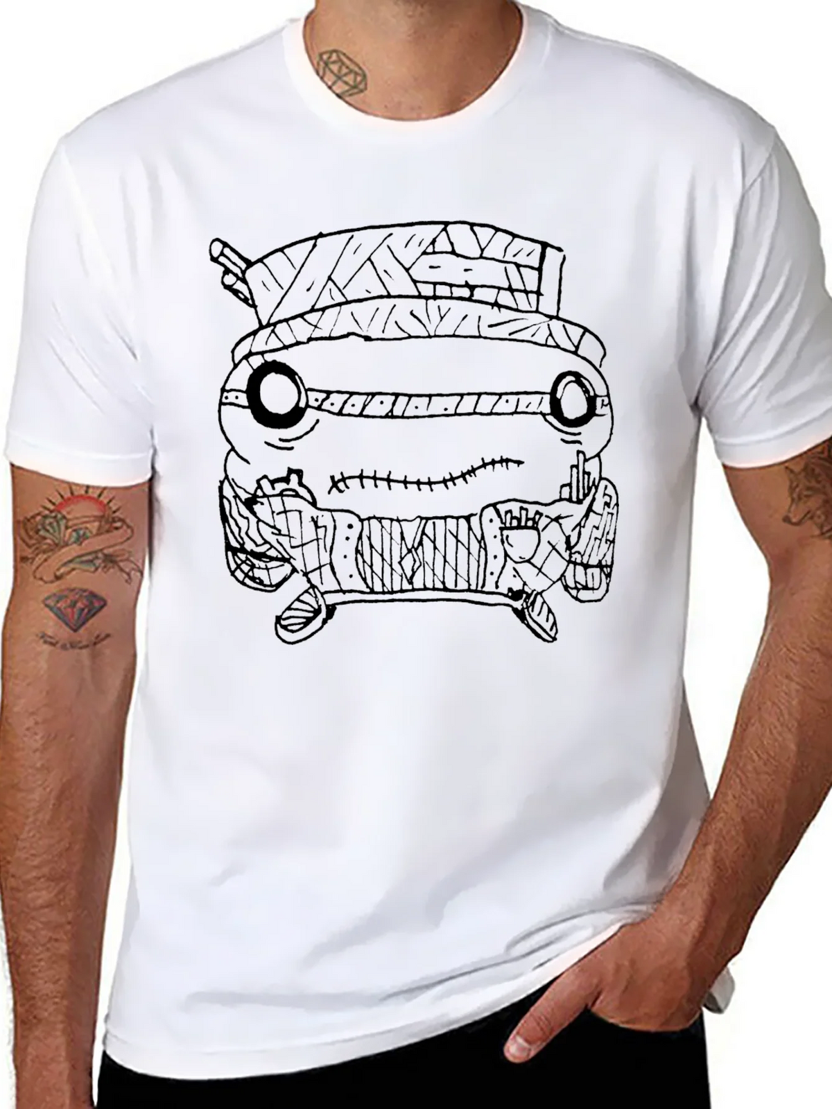 Unique Black T-Shirt with Graphic Print Design product image 6