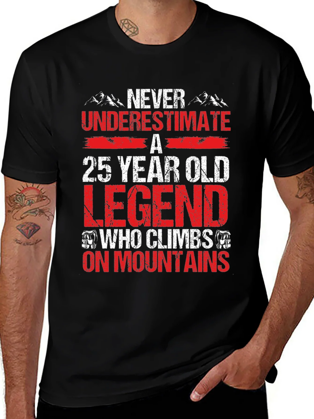 25 Year Old Legend Mountain Climber T-Shirt product image 1