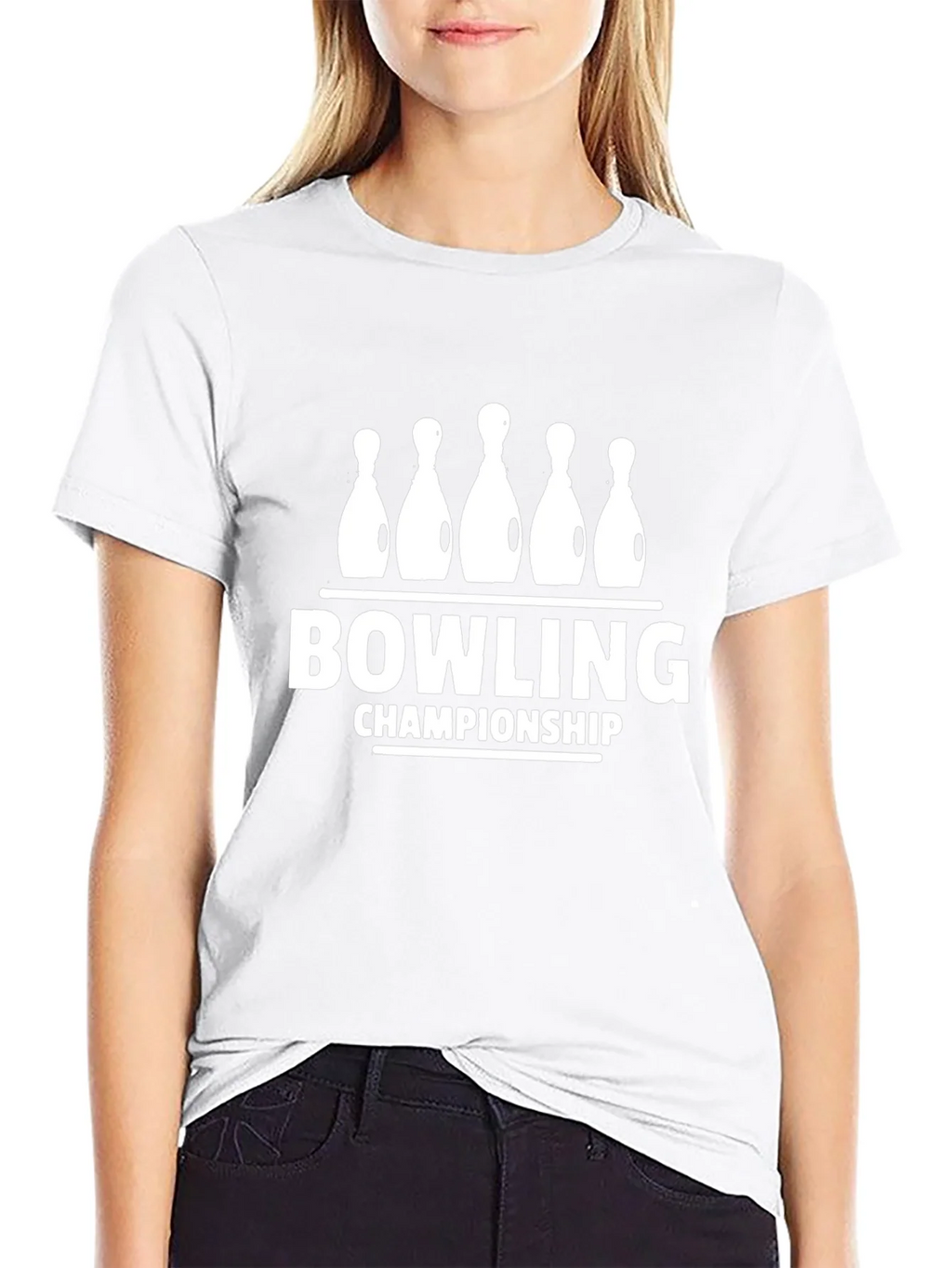 Bowling Championship Black Graphic Tee Shirt product image 8