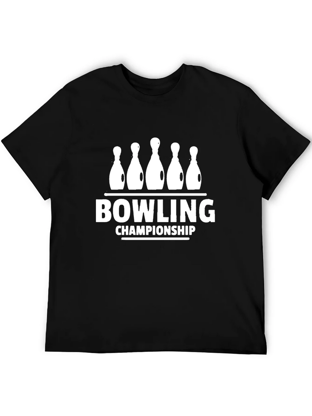 Bowling Championship Black Graphic Tee Shirt product image 5