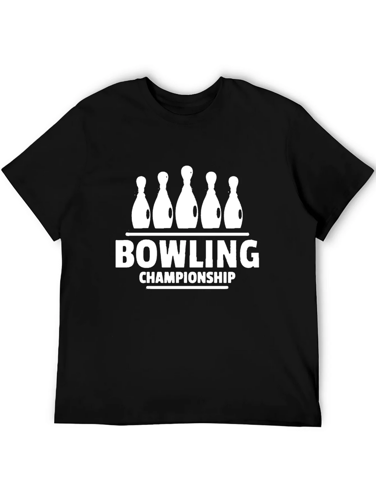 Bowling Championship Black Graphic Tee Shirt product image 5