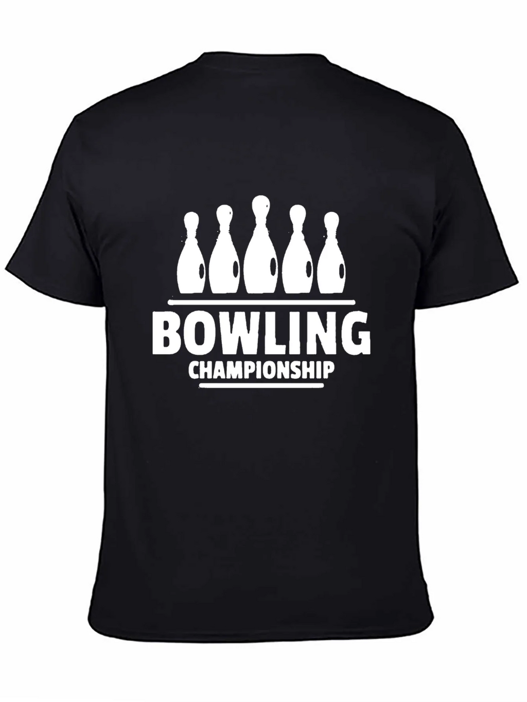 Bowling Championship Black Graphic Tee Shirt product image 4