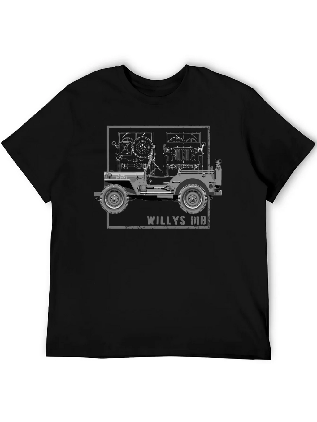 Willys MB Blueprint Graphic Tee product image 4